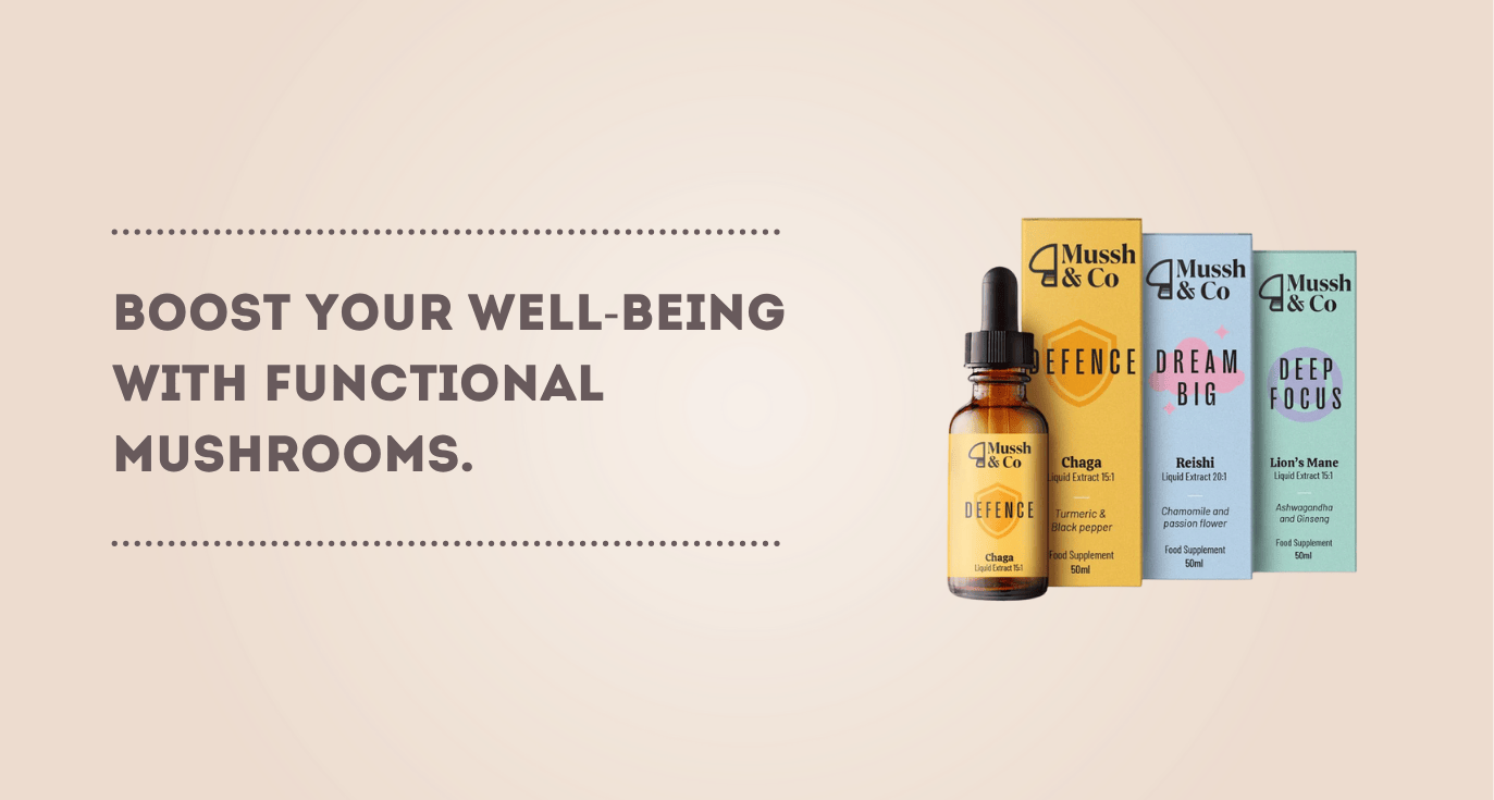 Mussh & Co. Boost your well-being with functional mushrooms.